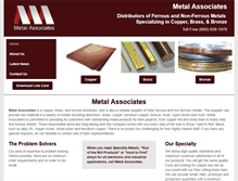 Tablet Screenshot of metalassociates.net